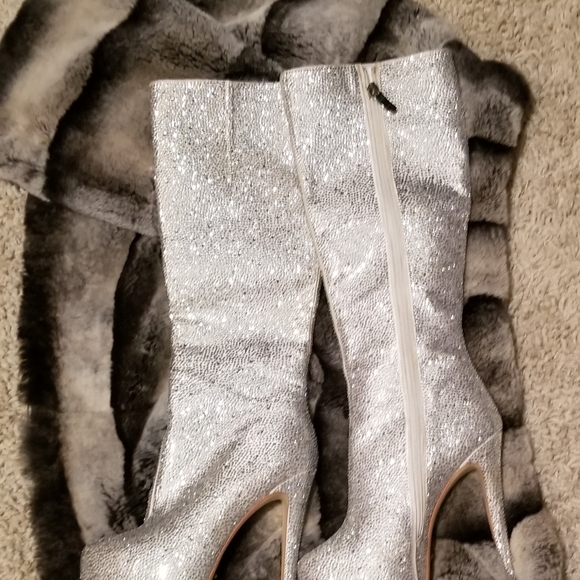 Platform crystal tall boots - Picture 1 of 6